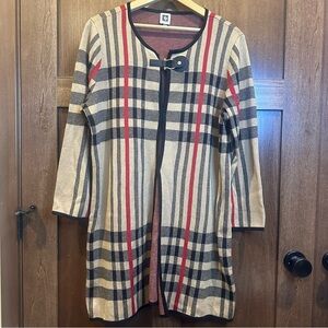 Anne Klein Red and Black Knit Cardigan